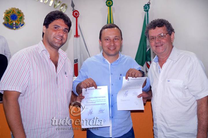 (Esq) João Makhoul, Leandro Freitas e Gilvan Gama