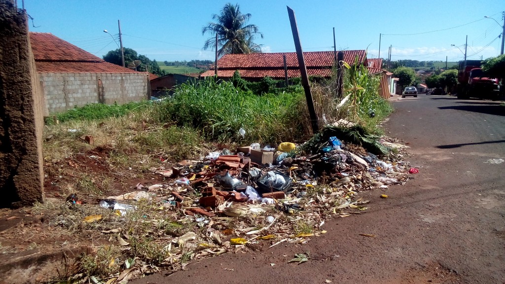 lixo acumulado pelos moradores da região do bairro São João