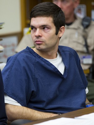 Kevin Christopher Bollaert, de 28 anos, durante o pronunciamento de sua sentença no tribunal de San Diego, na sexta-feira (3) (Foto: AP)