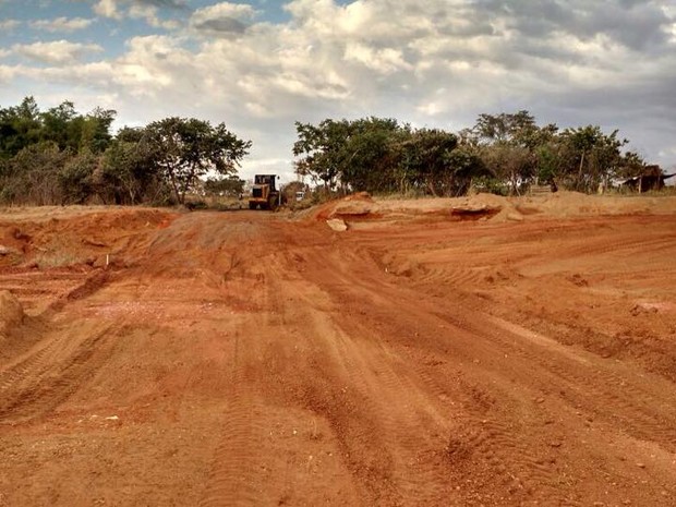 Área desmatada fica em fazenda nas proximidades d Uberlândia (Foto: Polícia Militar de Meio Ambiente/Divulgação)