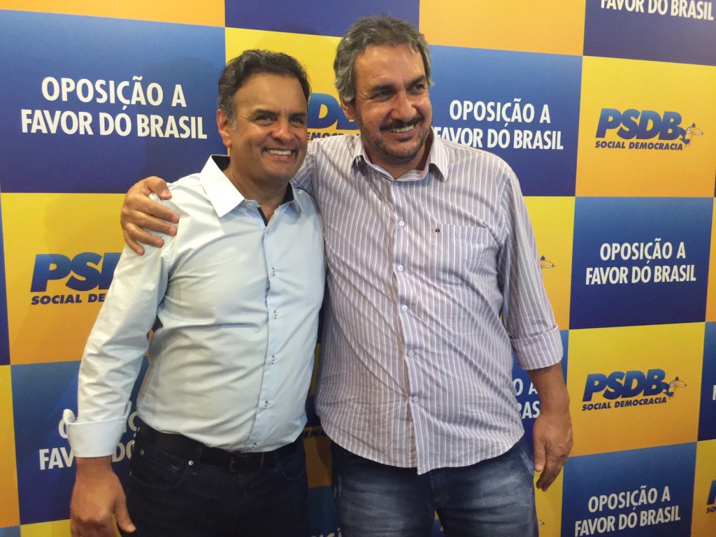 (esq) Aécio Neves e Jorginho Jacoub em Belo Horizonte