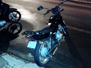 Moto roubada foi recuperada