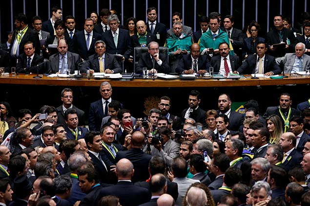 Sessão de votação do impeachment da presidente Dilma Rousseff na Câmara dos Deputados 