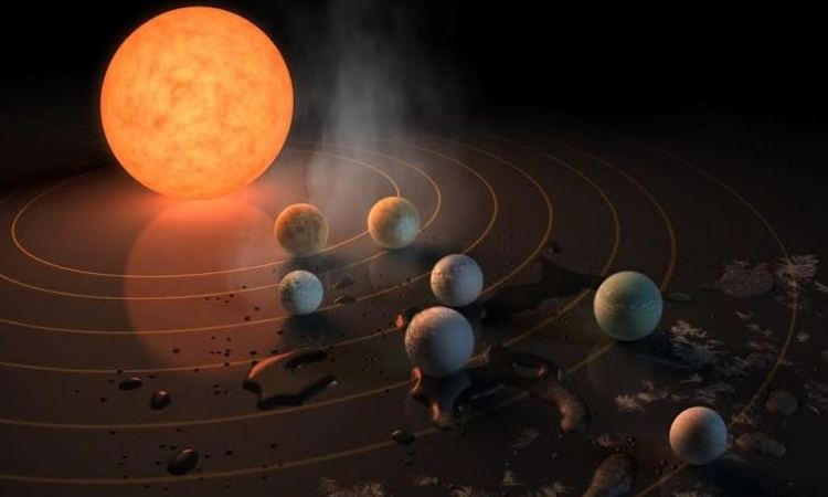 Nasa descobre sete planetas do tamanho da Terra na órbita de uma pequena estrela