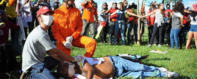  Mineiro baleado durante protesto em Brasília está em estado grave