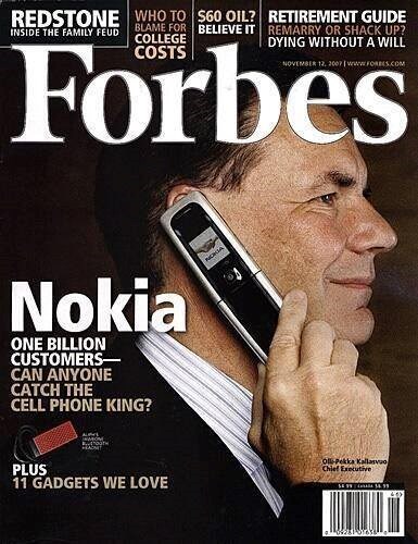 Há dez anos, revista questionava se alguma empresa alcançaria a Nokia nas vendas