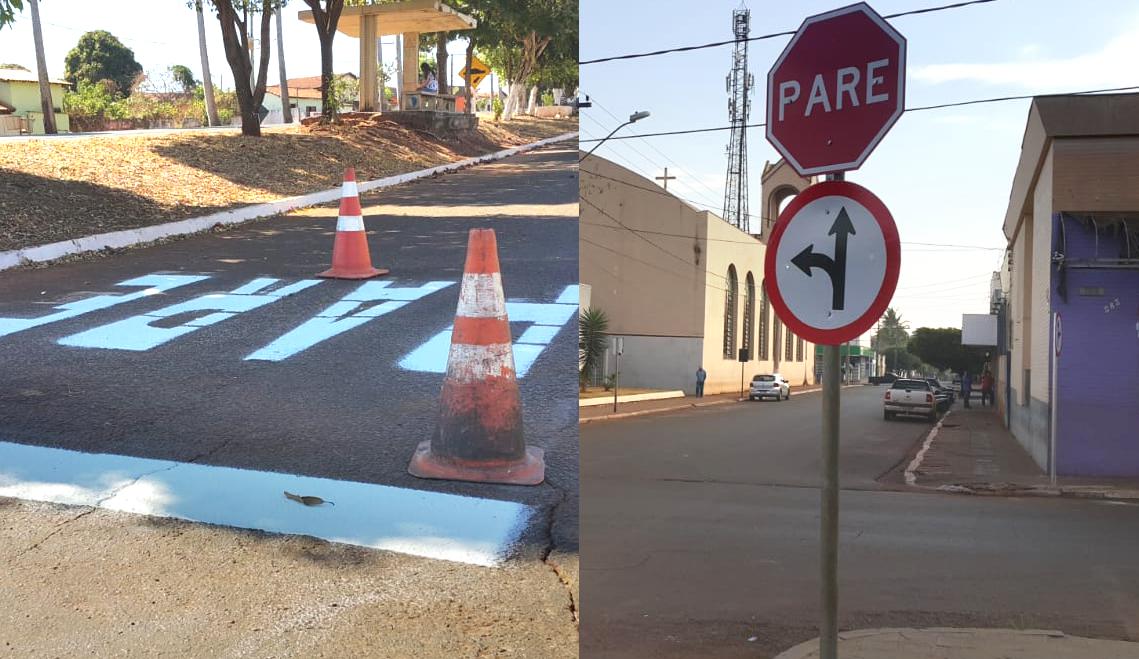 Nova sinalização moderniza e organiza trânsito em Capinópolis