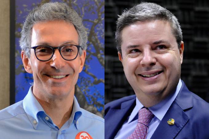 Romeu Zema (NOVO) e Antonio Anastasia (PSDB), candidatos ao governo de Minas Gerais (Fred Magno/O Tempo/Folhapress - Facebook/Reprodução)
