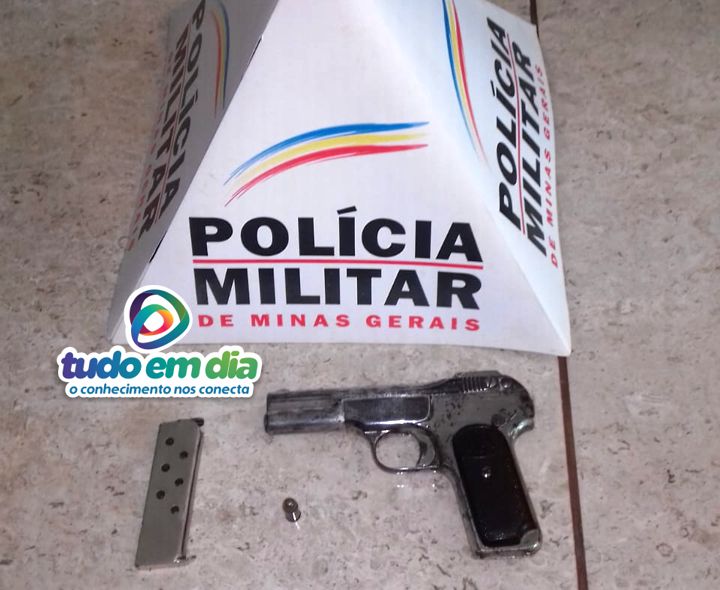 Arma de fogo foi apreendida pela PM em Capinópolis