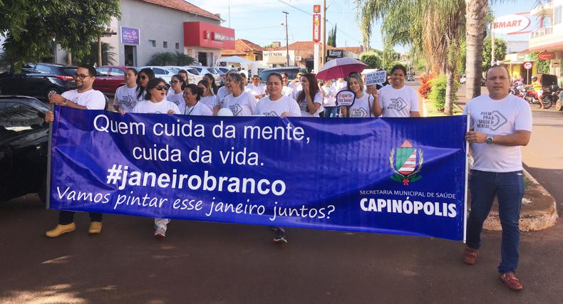 Caminhada marcou o'Janeiro Branco' em Capinópolis (Foto: Divulgação)