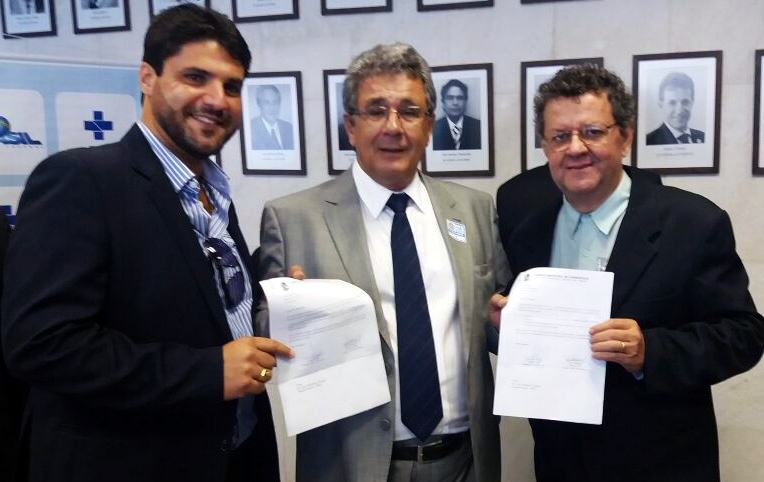 (Esq) João Makhoul, Luiz Humberto Carneiro e Gilvan Gama