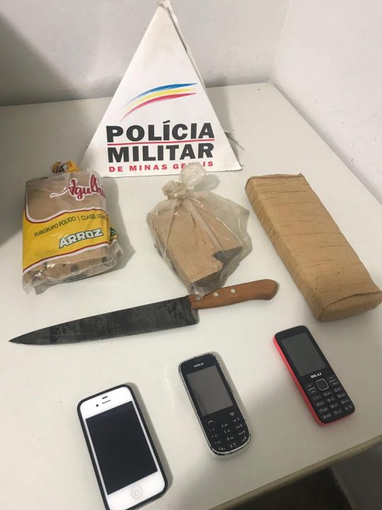 Materiais apreendidos pela Polícia (Foto: PMMG/Divulgação)