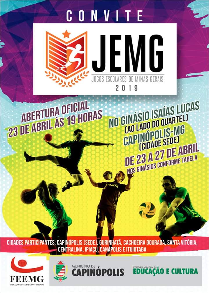 JEMG 2023 - Convite para abertura do evento