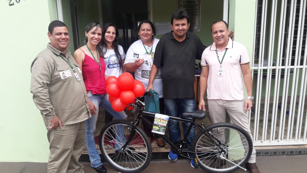 Secretaria de Saúde sorteou uma bicicleta no combate à dengue