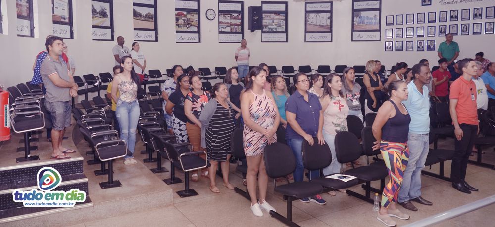 Agentes de saúde e controle de endemias acompanharam a votação na Câmara Municipal de Capinópolis na sessão ordinária desta segunda-feira (15) de abril (Foto: Paulo Braga/Tudo Em Dia)