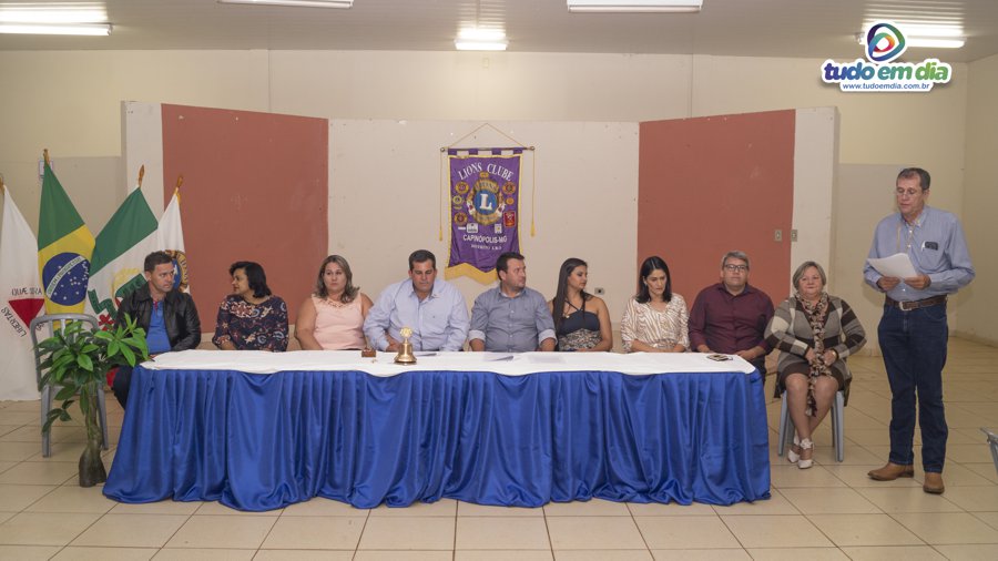 Nova diretoria do Lions Clube tomou posse em Capinópolis (Foto: Paulo Braga)