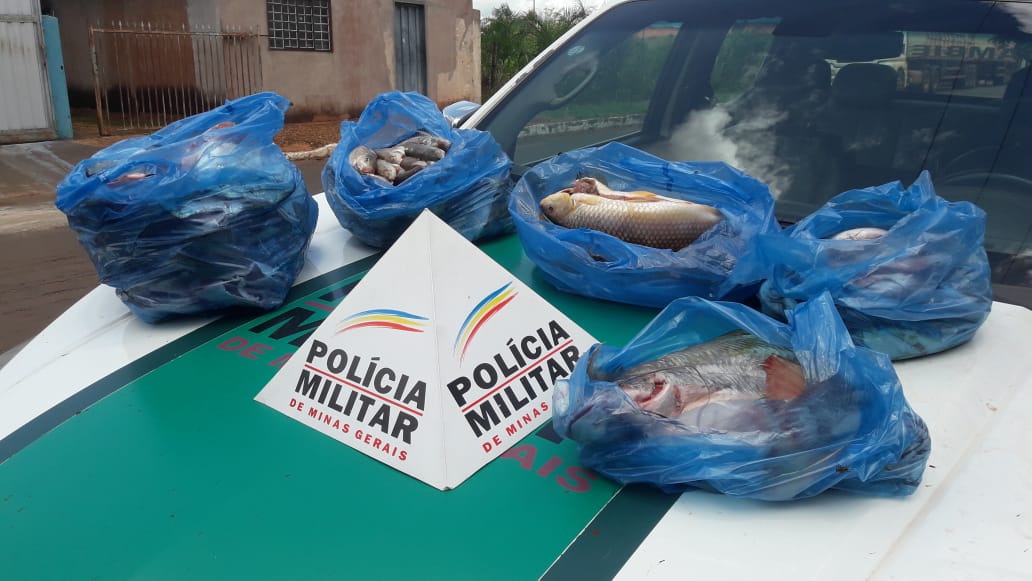 PMMA apreende 25kg de pescado em rancho em Ipiaçu