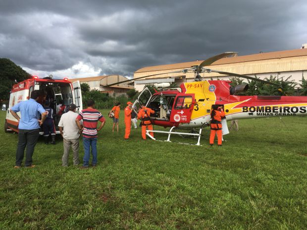 Helicóptero do SAMU realizou atendimento em Capinópolis