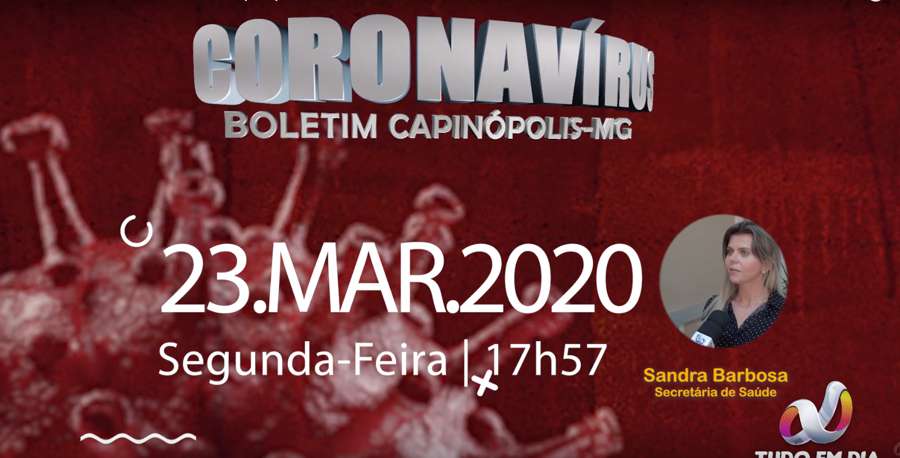 Coronavírus: Boletim oficial em Capinópolis no 23-03-2020