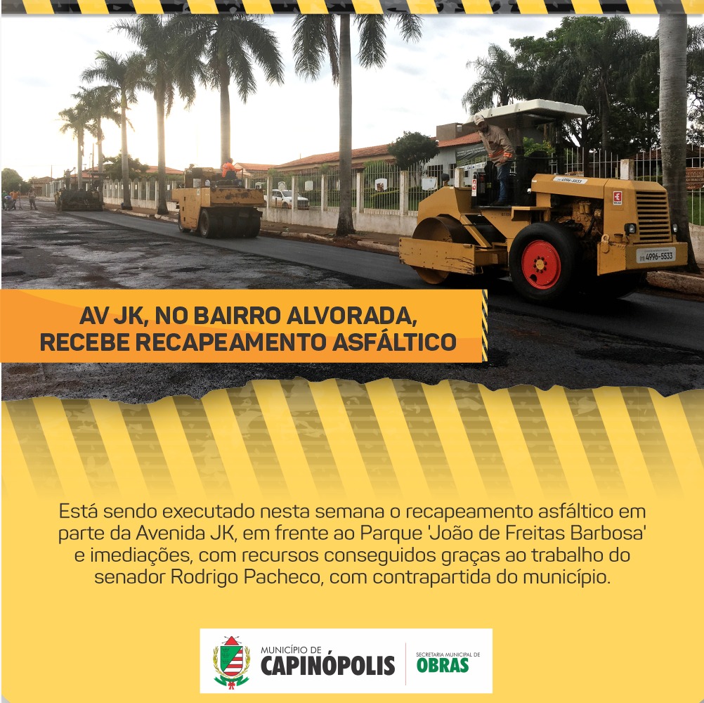 Capinópolis: Ruas Alvorada e Paraíso recebem asfalto novo
