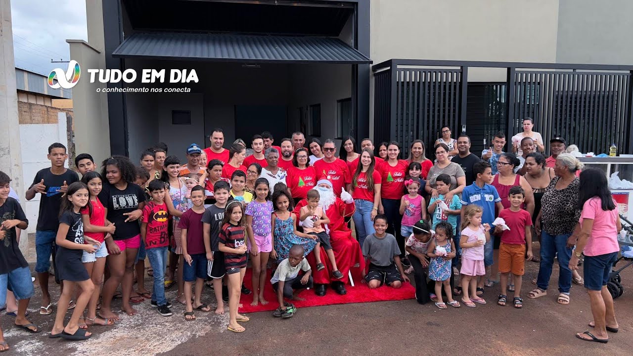 Capinópolis: Papai Noel leva alegria às crianças do Vale dos Sonhos e Paraíso