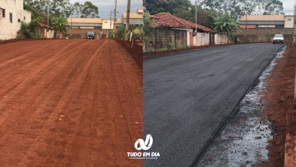 Rua Monte Alegre foi asfaltada | Foto: Divulgação