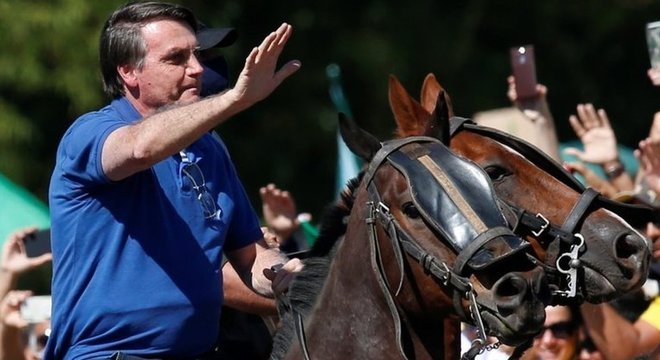 Bolsonaro durante manifestação | divulgação