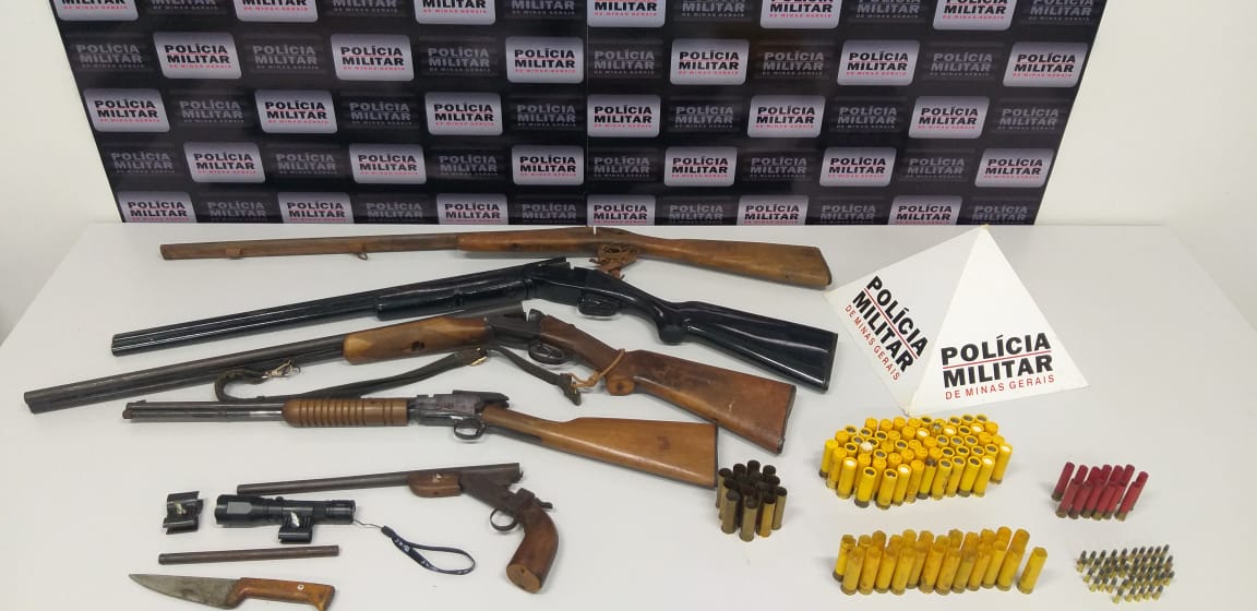 Armas e munição são encontradas em sítio na zona rural de Ituiutaba