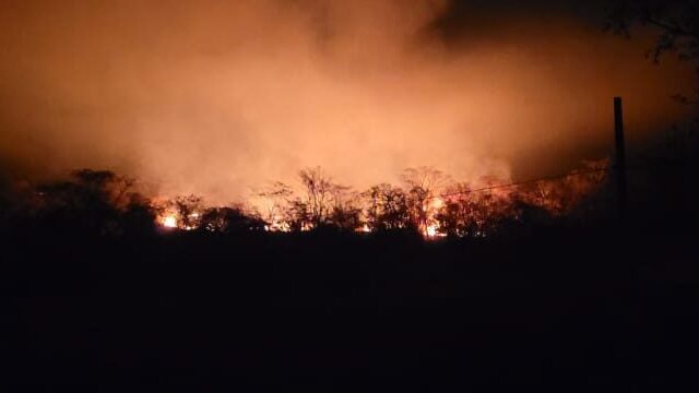 Incêndio foi contido por bombeiros do 2º Pelotão de Ituiutaba | Foto: Bombeiros/Divulgação