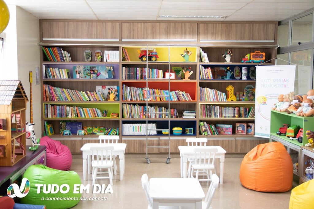 Sala do projeto Leiturinha no Hospital de Câncer de Uberlândia