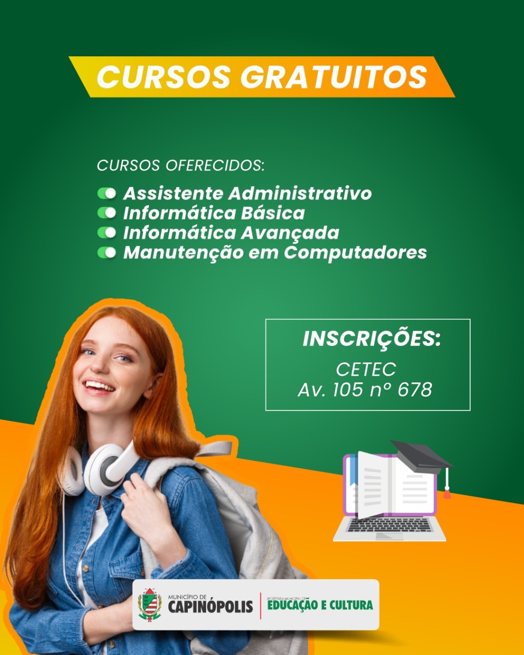  Capinópolis: Cetec divulga lista de cursos gratuitos