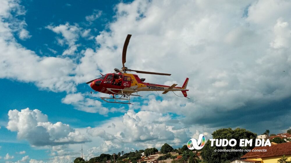 Voo pela Vida: Bombeiros realizam transporte de paciente de Ituiutaba para Uberlândia