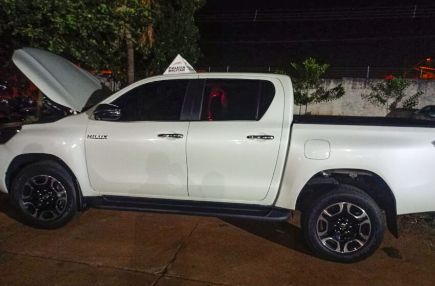 Ituiutaba: PM apreende caminhonete clonada na BR-365, próximo ao Satélite Andradina