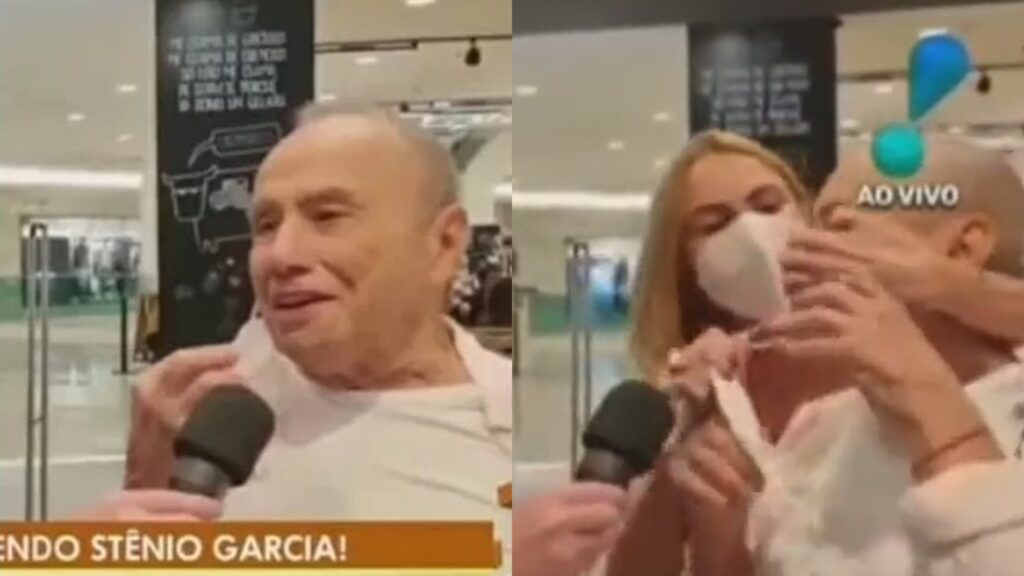 Stênio Garcia foi retirado de entrevista pela mulher, causando uma situação constrangedora | Foto: Reprodução
