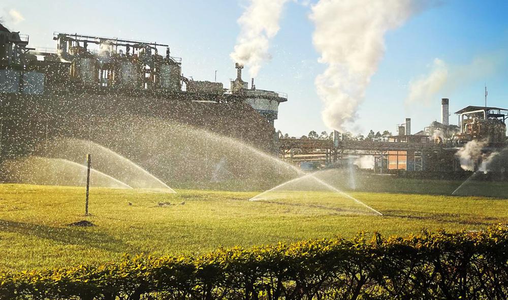 A água de reúso vem do processo de fabricação da CRV Industrial | Foto: Divulgação