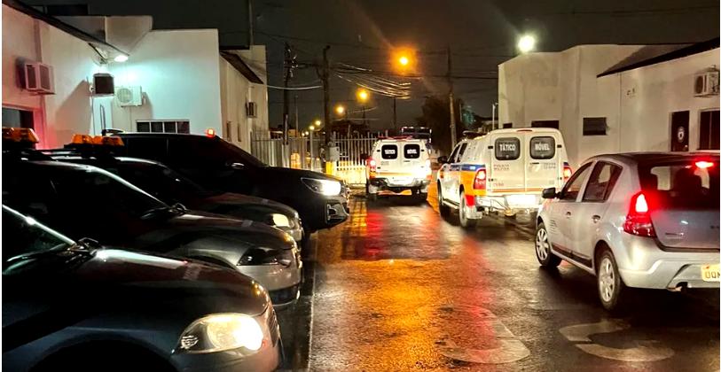 Viaturas durante operação "Gado Virtual", realizada em Araguari e Estrela do Sul — Foto: CAOET Regional Uberlândia/Divulgação