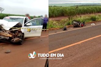Acidente envolveu um veículo de apoio da prefeitura de Ipiaçu