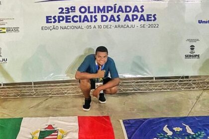 Aluno da Apae de Capinópolis participou das Olimpíadas em Aracaju