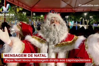 Papai Noel chega à Capinópolis e renova a magia do natal | Foto: Paulo Braga
