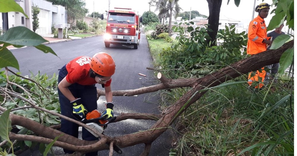 Bombeiros atuaram na desobstrução das vias do bairro Drummond  | Foto: Divulgação/Bombeiros