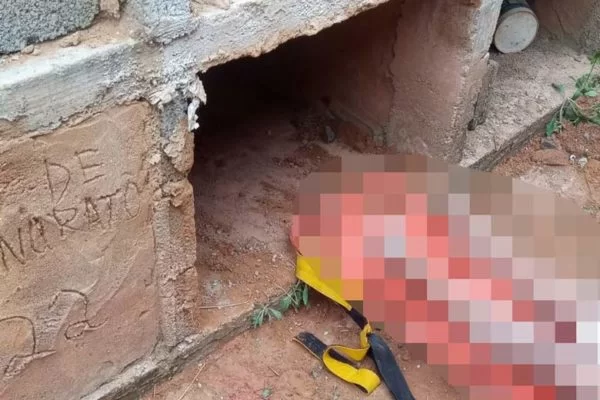 Mulher é resgatada após ser agredida e colocada viva em túmulo em MG