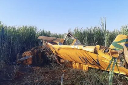 Aeronave caiu na zona rural de Uberaba