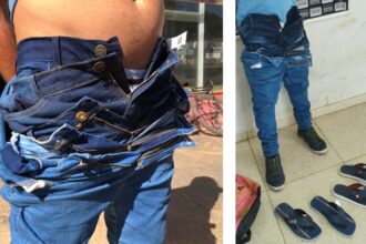 Monte Carmelo — PM prende homem furtando roupas de loja