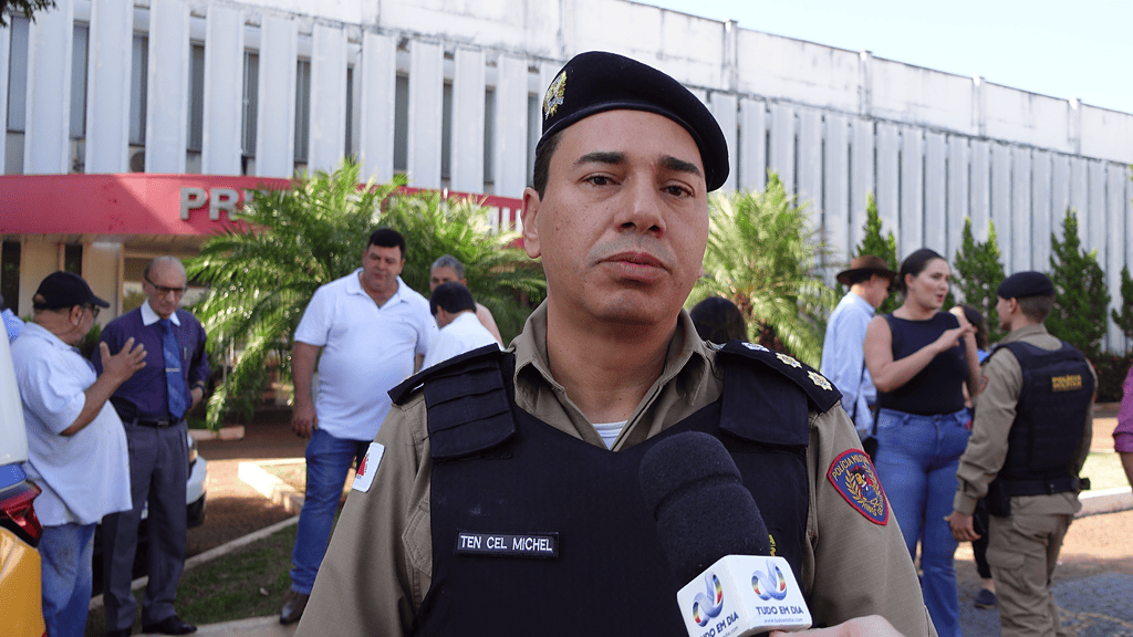 Tenente Coronel Michel, comandante do 54º BPM de Ituiutaba | Foto: Paulo Braga