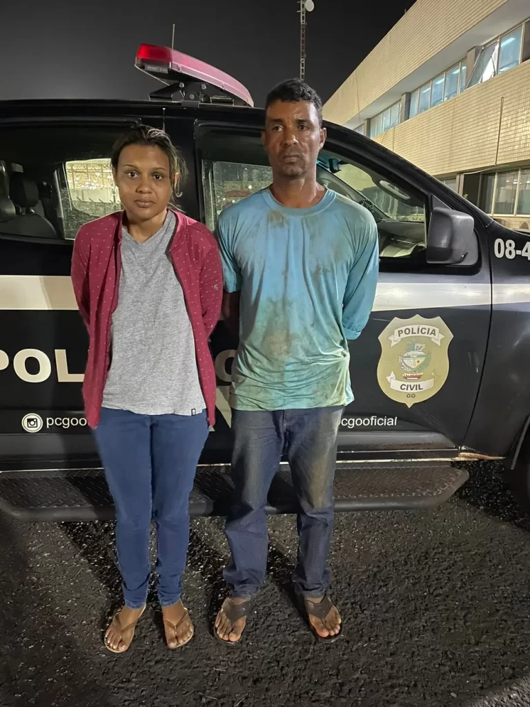 Railane Silveira e Mauricio Francisco foram presos em Uberlândia e são investigados por estupro de vulnerável em Goiás — Foto: Polícia Civil/Divulgação