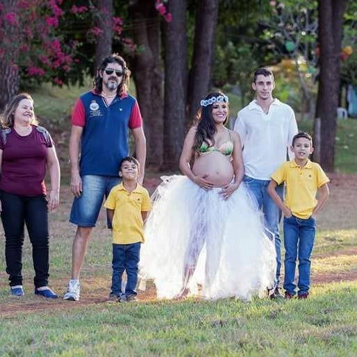 (esq) Cláudia, Roberto, Letícia, Roberto Filho, João e Pietro | Foto: Arquivo pessoal