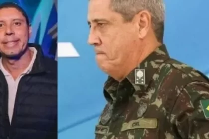 O doleiro Márcio Moufarrege e o general Braga Netto. Redes sociais e Agência Brasil