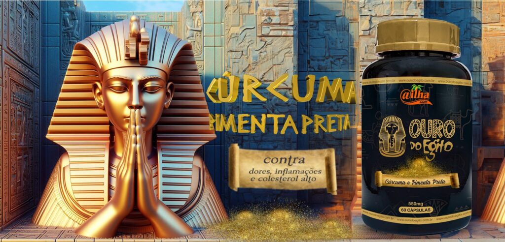Ouro do Egito - cúrcuma e pimenta preta