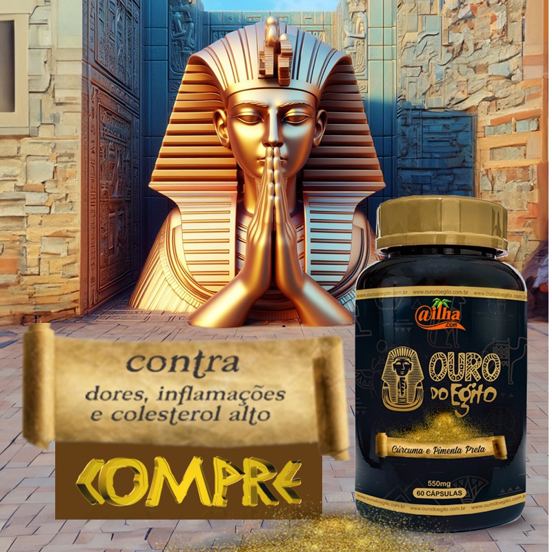 Kit 2 de Ouro do Egito – Cúrcuma e pimenta preta contra dores e inflamações