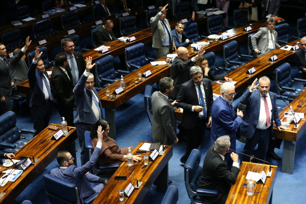 Brasília (DF) 12/12/2023 Senado durante sessão plenária que votou o projeto de lei (PL 3.626/2023) que regulamenta as apostas esportivas e os jogos online, as chamadas bets. Foto Lula Marques/ Agência Brasil